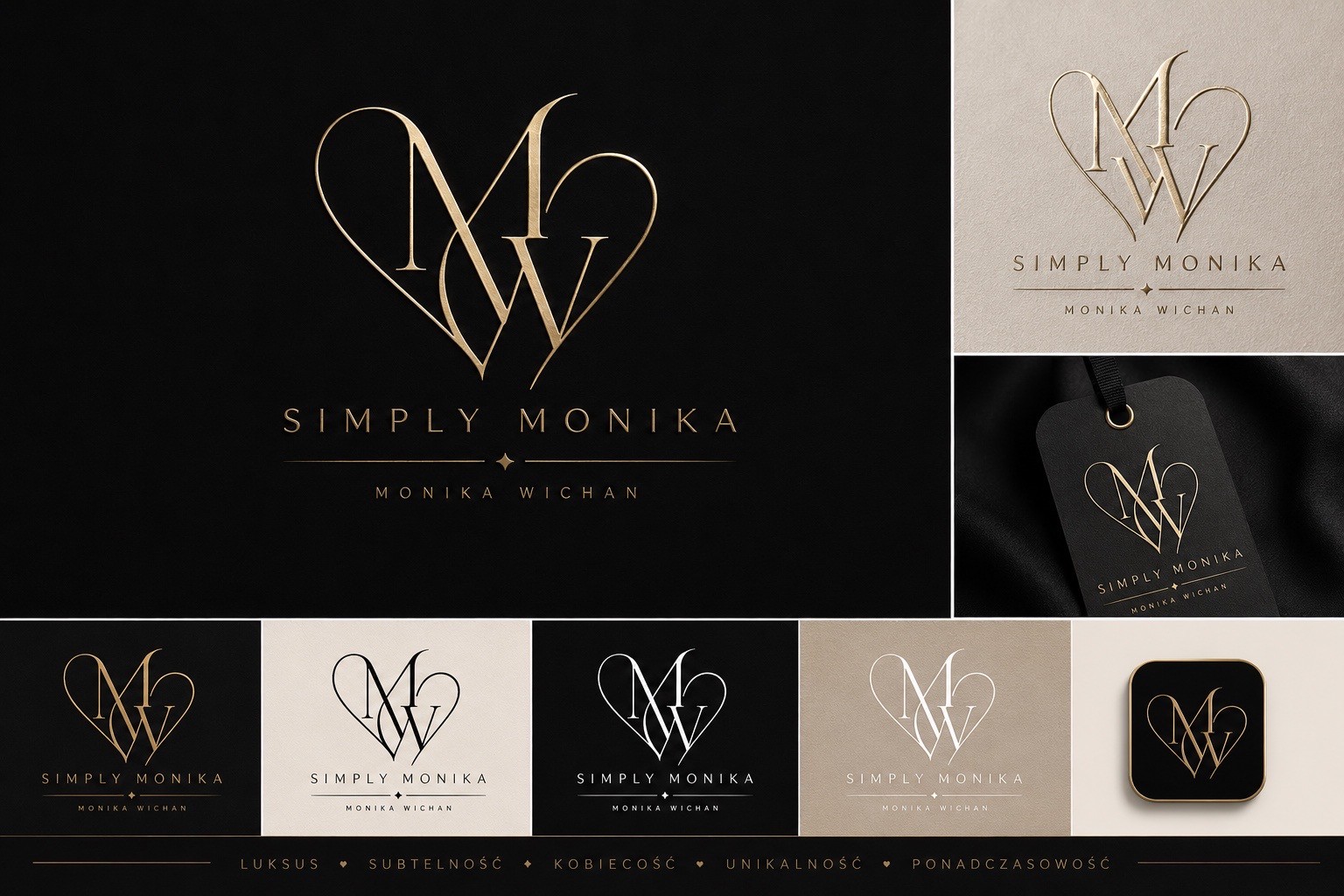 Logo Simply Monika MW w sercu